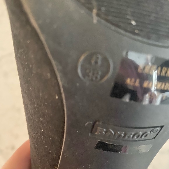 NWOT Bamboo Suede Lace up Block heels - Picture 2 of 7